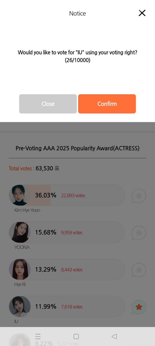 YouSiri7's tweet photo. 🌟 STARPOLL - Day5 (2025-09-13) 5 days left
Pre-Voting AAA 2025 Popularity Award (ACTRESS)
💜 Vote : IU 🐥

🗳️ [#STARPOLL] +25 Voted!
 4⃣ #4 =7,618 (#3 gap 825)

#아이유 #IU
#KDA
#AAA2025 #ACON2025 #2025AsiaArtistAwards
#AAA2025_KAOHSIUNG #AAA_10th #AAA https://t.co/bO1s1y2HRs