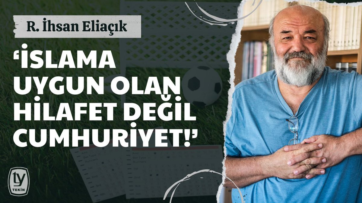 Tekin Yayınevi (@tekinyayinevi) on Twitter photo "Muhafazakaların, din istismarcılarının kafaları hilafete, saltanata çalışır. İslam'a asıl uygun olanın demokrasi ve cumhuriyet olduğunu akıllarının ucundan bile geçirmiyorlar. Cumhuriyet devrimleri, gerçek İslam'ın önünü açan devrimlerdir."
<a href="/rihsaneliacik/">R.İhsan Eliaçık</a>'ın programı Tekin "Muhafazakaların, din istismarcılarının kafaları hilafete, saltanata çalışır. İslam'a asıl uygun olanın demokrasi ve cumhuriyet olduğunu akıllarının ucundan bile geçirmiyorlar. Cumhuriyet devrimleri, gerçek İslam'ın önünü açan devrimlerdir."
<a href="/rihsaneliacik/">R.İhsan Eliaçık</a>'ın programı Tekin