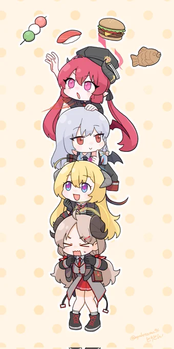 リクエストの美食研 大体スマホ画面サイズなので壁紙やロック画面にどうぞ
