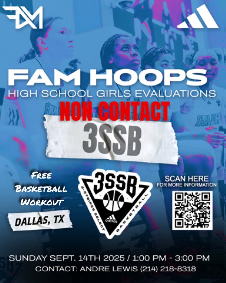 If you love the game, the court is calling! 🗣️🏀✨ 

🚨ATTENTION DFW HIGH SCHOOL GIRLS: FREE Basketball Workout tomorrow Sunday September 14th from 1pm to 3pm!! 

 NON-CONTACT‼️

Contact Andre Lewis at (214) 218-8318 or DM for the location and more information—will see you soon!