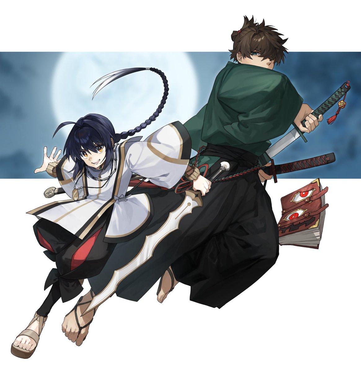 한그오 사무렘 콜라보 개최 예정 자축 그림 🎉🎊 
야마타케 픽업 9월 16일!! 
영월검풍첩 이벤트 9월 23일!!!