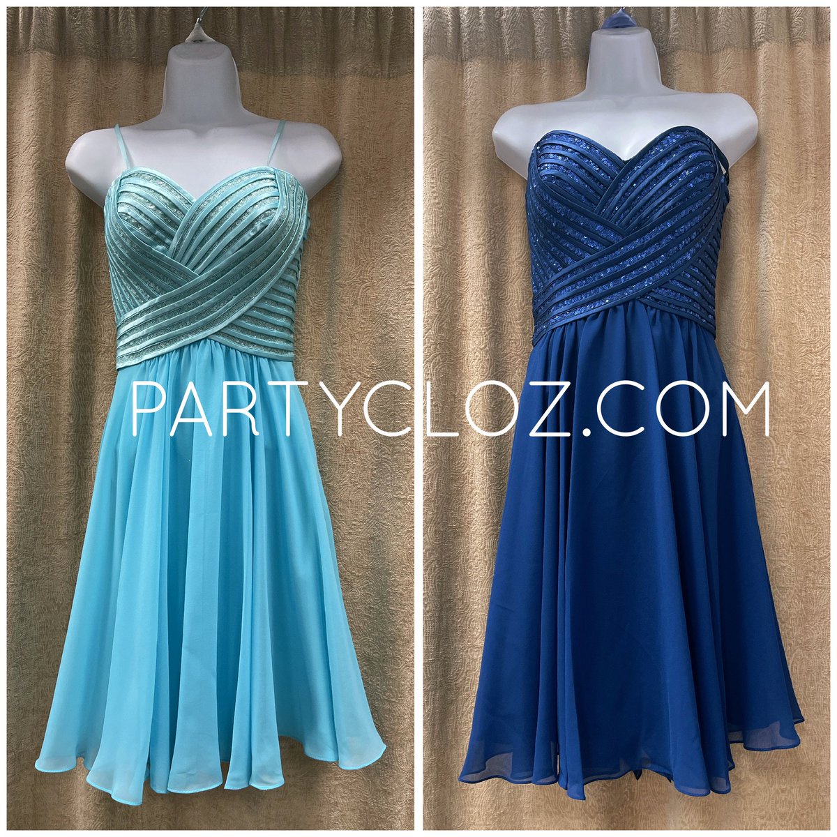 partycloz's tweet photo. NEW! Soft chiffon #homecoming #dresses, some with short #sleeves. https://t.co/Li4NxdYI8Z