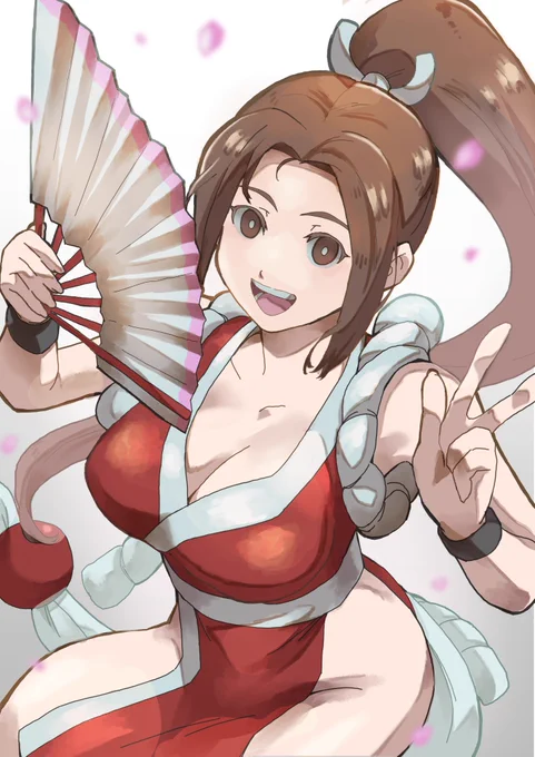 最近ガンダム系のイラストが続いていたので久々に格ゲーキャラで不知火舞さんを描いたのすw #格ゲーキャラ描こうぜ #KOF