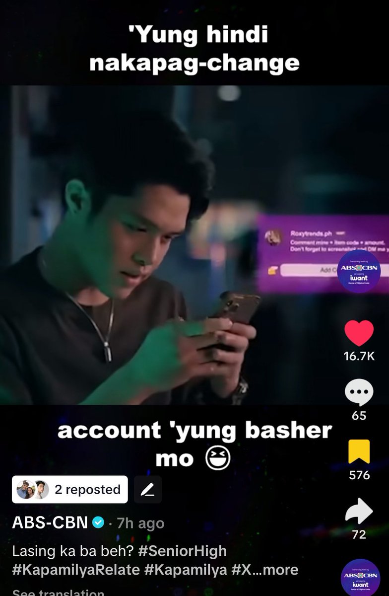 roxyarchieluvs2's tweet photo. ABS CBN posting some RoxChie scenes from Senior High on Tiktok at ang daming engagements. What if bigyan nyo na sila Elijah Canlas at Xyriel Manabat ng reunion project, @ABSCBN ?? hehe. Andito pa rin kami oh.
#RoxChie #SeniorHigh
#XyrielManabat #ElijahCanlas https://t.co/KNO4MoCyc0