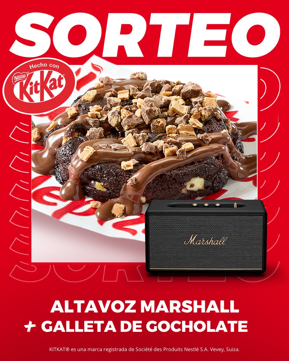 🍪🎶 ¡SORTEO Día del Chocolate! 🎶🍪
¡¡Tómate un respiro dándole un mordisco a nuestra Galleta de Gocholate🍫 con un un subidón de tu playlist favorita 🔊 y combo perfecto!! Entre todos los participantes habrá dos ganadores que recibirán 1 altavoz Marshall y 1 Galleta de