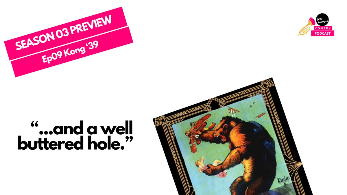 JellyTrumpet's tweet image. The crew fall down a hole in time and travel to 1939 to save King Kong. How? Well, Mr b invented a thing, part Tardis, part the Matrix, called the Tatrix. 

The butter came in handy.

Stay fruity,

#ComedyPodcast #ScriptedComedy #PodcastHumor #FunnyPodcast #ComedyShow