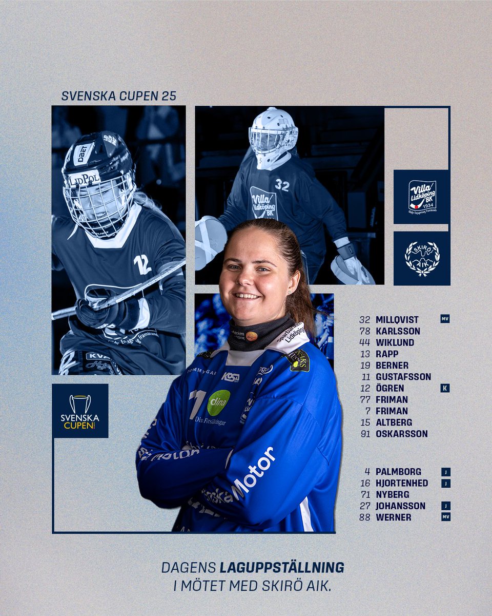 Äntligen hemmapremiär &amp; truppen som ska gå för två poäng är följande! 💙

👈 Klara Sandberg, Freja Lööf &amp; Julia Gyldenlöve 
👉 Nea Werner &amp; Wilma Palmborg