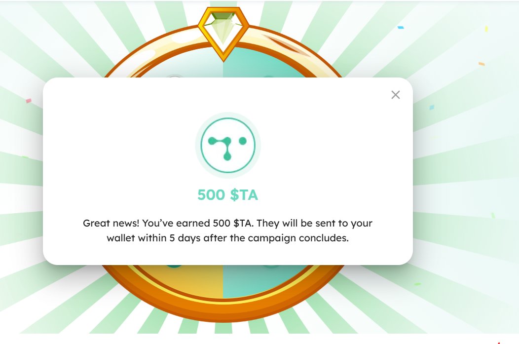 AIWhisper_'s tweet image. Çark Çevir Kazan 😎🪂

@TrustaLabs  Çark Çevirme (Spin) etkinliğine katıldım 🔥 

500 TA kazandım çarktan 😎 💸
( Güncel TA değeri : 0.11 ust ) 

🔗Sırayla şu işlemleri yapalım 
-Linke git , Evm cüzdanla bağlan
app.trustalabs.ai/dashboard?s=BG…

- Sağ üstten eTrustta kısmına tıkla, ekrana…