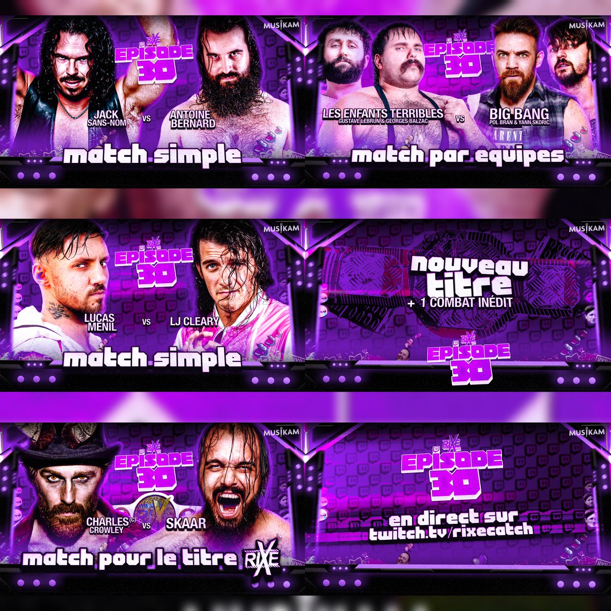 rixecatch's tweet image. Cher peuple de la RIXE,

🎬 On se retrouve ce soir pour RIXE EPISODE 30 🎬

🔥Des règlements de comptes, un nouveau titre et une soirée exceptionnelle ! 🔥

🔴 Egalement en direct sur twitch.tv/rixecatch

📍LE MUSIKAM - LA MÉZIÈRE 
🎫 bit.ly/Rixe-catch