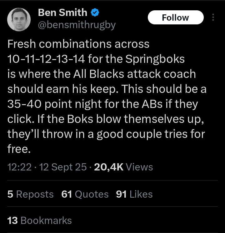 Scrumming Flyhalf tweet media