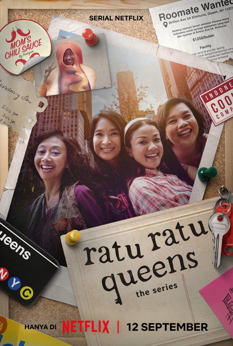 weekend ini iseng random nonton ratu-ratu queens the series, eh gataunya bagus. jadi sedikit tau gimana diaspora cewek2 indo survive di NYC. drama, komedi, slice of life nya fresh, ga bikin boring + ada bawang2nya juga. empat sahabat yg buktiin kalo keluarga ga mesti sedarah 👸🗽