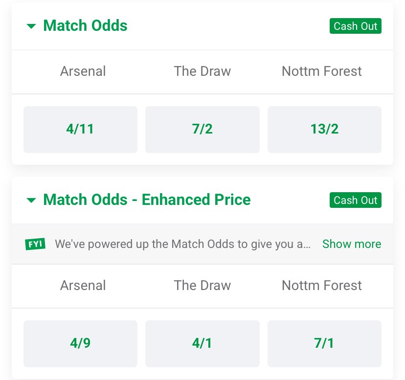 ⚽️ Prices for the early PL kick off 👇

Full markets 👉 bit.ly/47vl1fd     

18+ GambleAware