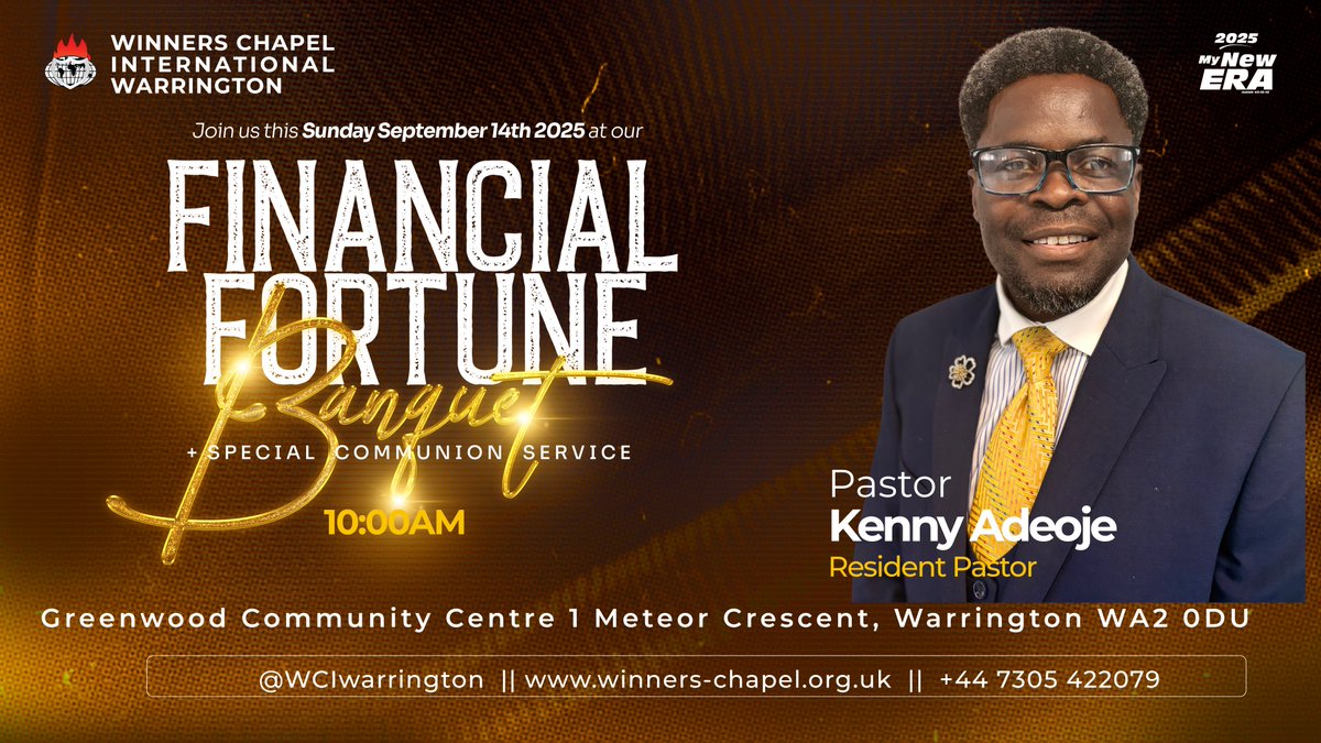 WCIWarrington's tweet photo. Join us for our Financial Fortune Banquet and Special Communion Service tomorrow
14th Sept. 2025

Greenwood Community Centre 
1 Meteor Crescent, Warrington WA2 0DU
@WCIwarrington  || https://t.co/7OTLsRaZus  ||  +44 7305 422079 https://t.co/SznahKJDbD