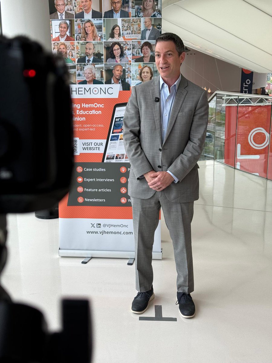 VJHemOnc (@vjhemonc) on Twitter photo Thank you to <a href="/DrMDavids/">Matthew Davids, MD, MMSc</a> (<a href="/DanaFarber/">Dana-Farber</a>) for catching up with us today at #iwCLL2025!😁
We heard about:
👉 the SOUNDTRACK-E & MAVRiC trials
👉 a tandem CD19/ROR1 CAR-NK in CLL
👉 the recently published consensus report on monoclonal B-cell lymphocytosis
You won't want to miss this Thank you to <a href="/DrMDavids/">Matthew Davids, MD, MMSc</a> (<a href="/DanaFarber/">Dana-Farber</a>) for catching up with us today at #iwCLL2025!😁
We heard about:
👉 the SOUNDTRACK-E & MAVRiC trials
👉 a tandem CD19/ROR1 CAR-NK in CLL
👉 the recently published consensus report on monoclonal B-cell lymphocytosis
You won't want to miss this