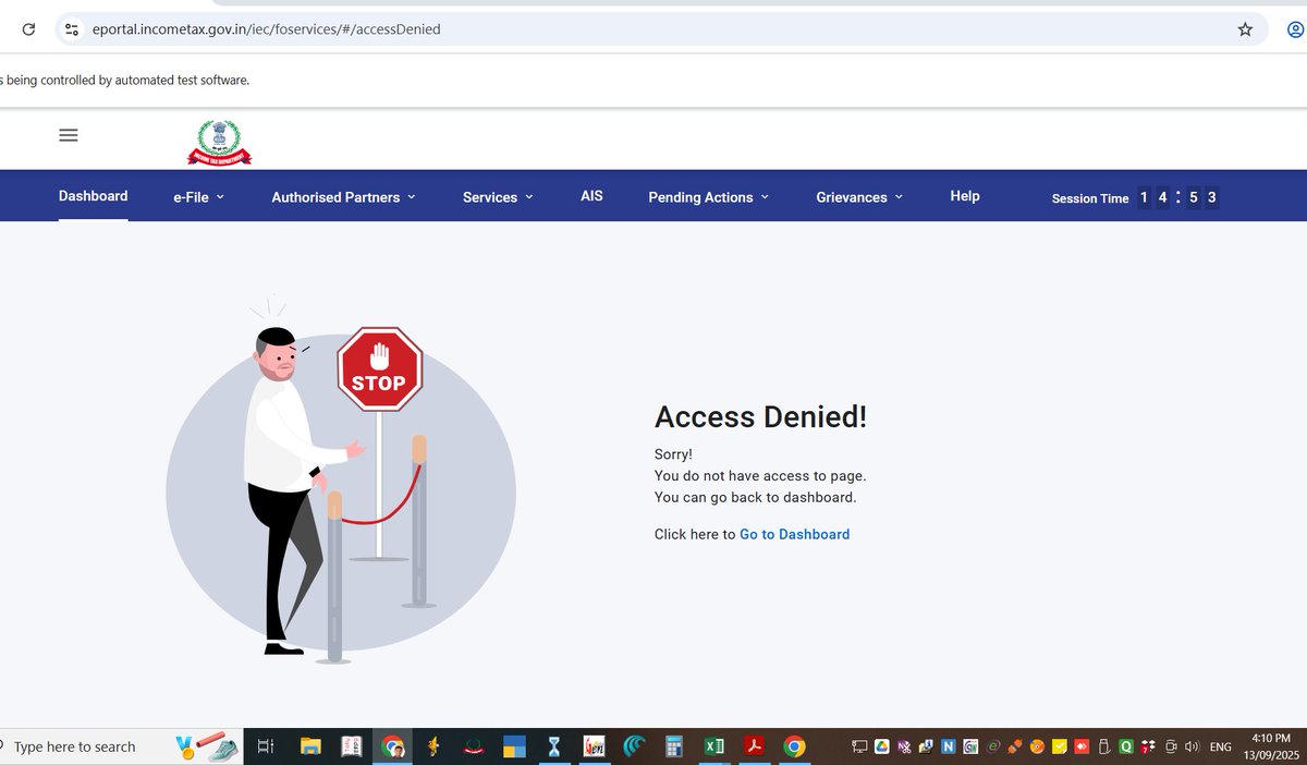 CA_HarshilSHETH's tweet photo. 15 BAAR TRY KAR CHUKA HU 

Sorry!
You do not have access to page.
You can go back to dashboard.

@IncomeTaxIndia 

#extend_ITR_TAR_duedates #extend_due_dates_immediately #ExtendDueDate #Extend_Due_Dates