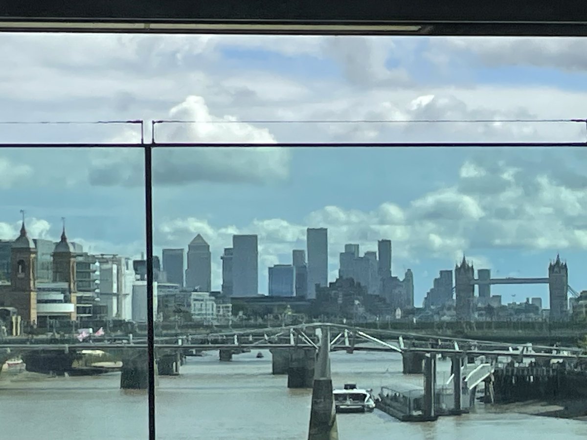 Braintree away. Tower of London, Millennium Bridge and Canary Wharf taken from Blackfriars station.