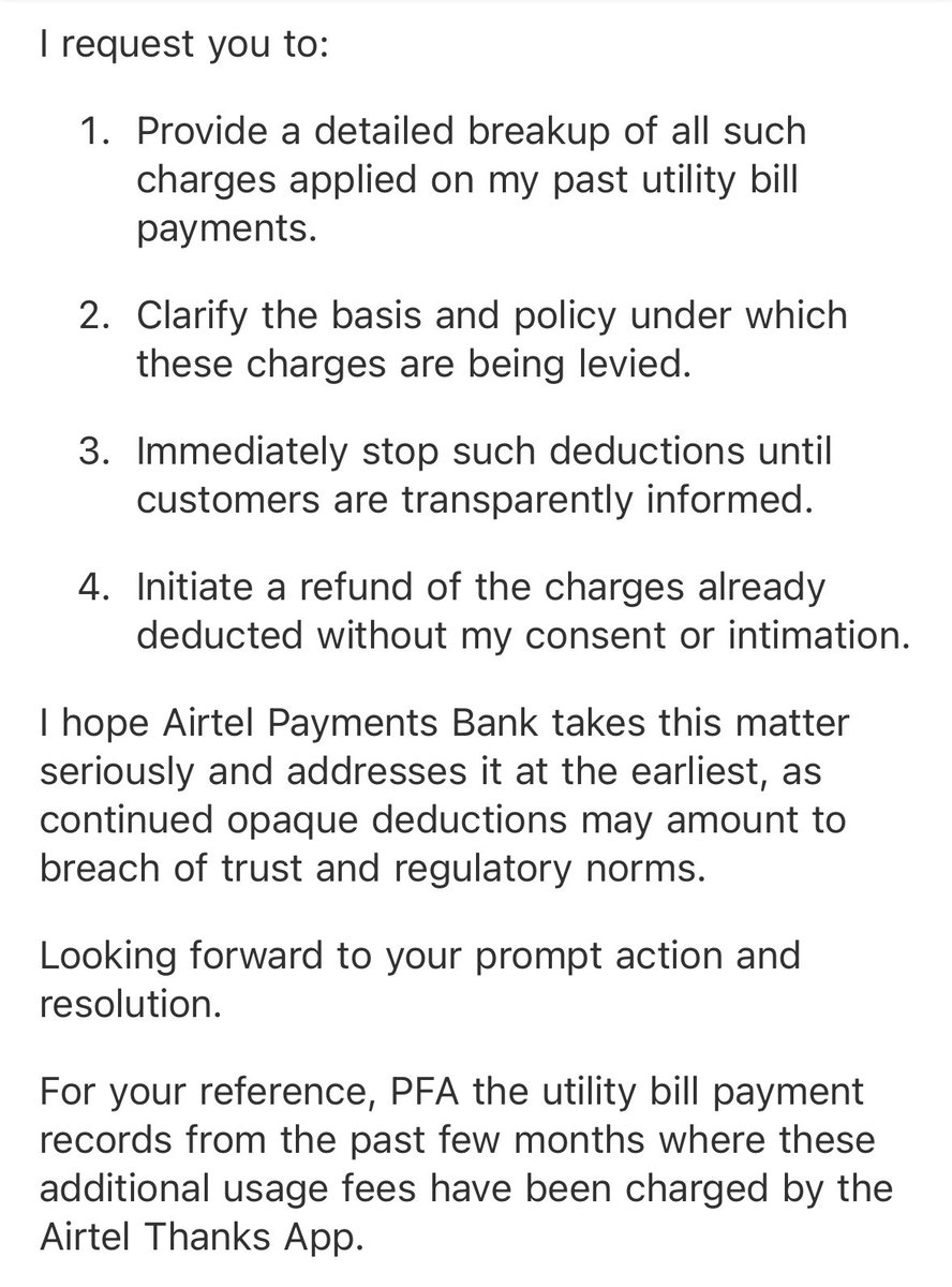 gaganabh's tweet photo. Unethical Usage Fee Charged on Utility Bill Payments Without Prior Intimation by @airtelbank @airtelindia 

@Airtel_Presence @airtelnews @RBI @RBIsays https://t.co/JwxT02EYta