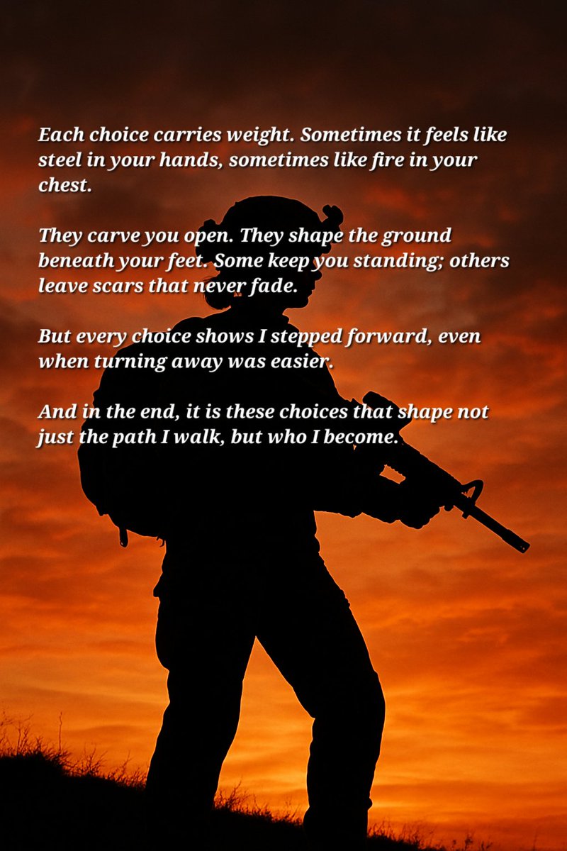 Every choice shapes who we are and what we become.

#BornBattleReady 🖤⚔️🤍