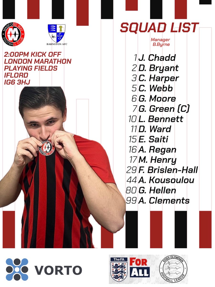 Your squad for today’s first home game of the season as we take on <a href="/barnstonafc/">Barnston AFC</a> reserves 👊🏼 #UTM