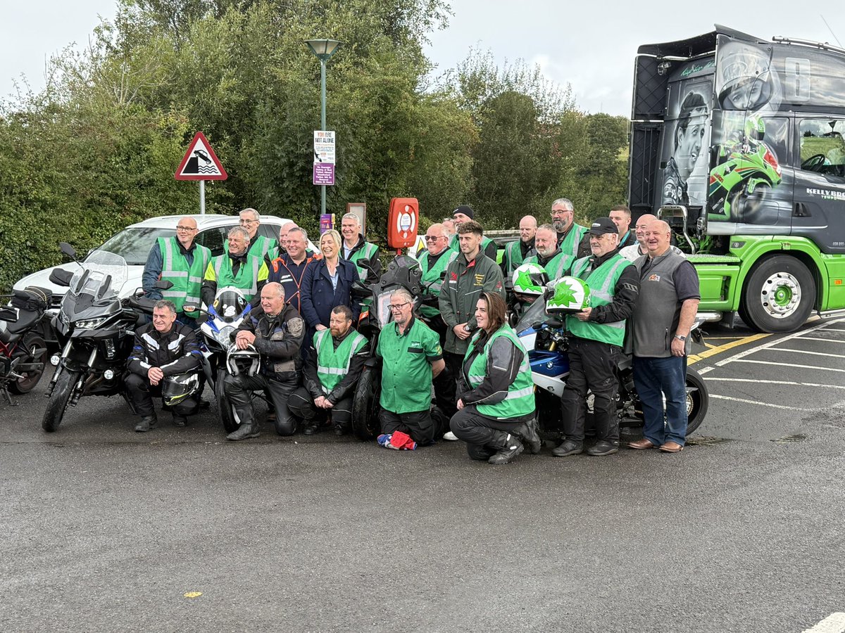 At a bike ride out today in memory of our great friend and top road racer Richard Britton. "Heroes get remembered, but legends never die,". #8