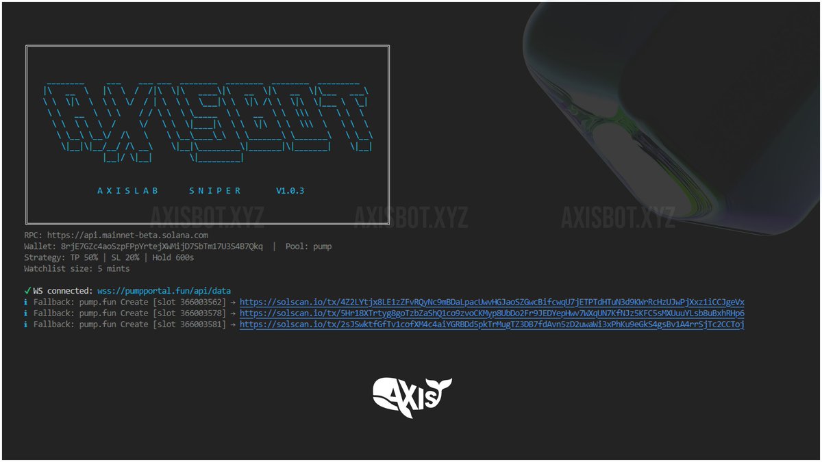 AxisBot - Solana Trading Bot ⚗️ tweet media