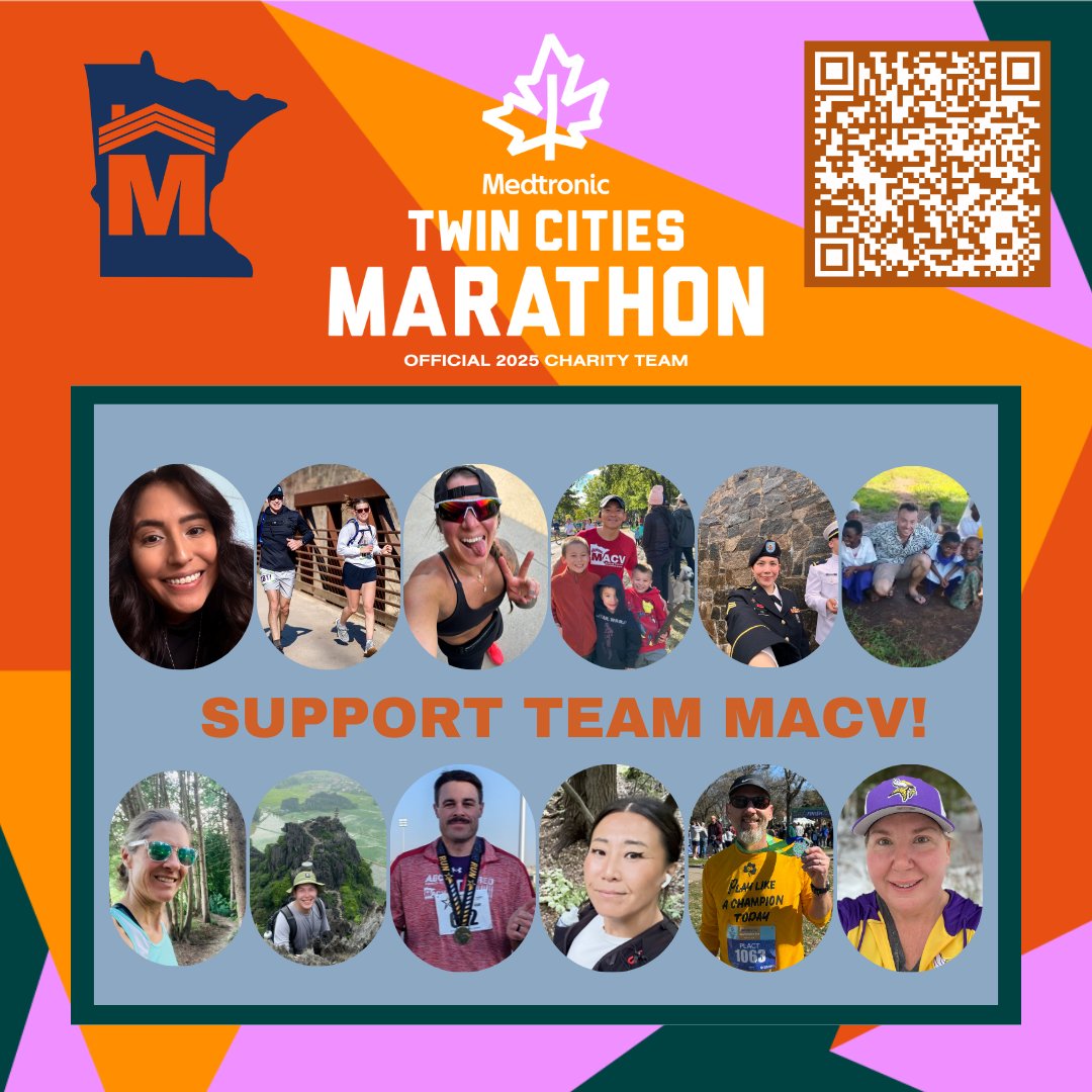 Team MACV runners are gearing up for the <a href="/tcmarathon/">Twin Cities In Motion</a>!  Our dedicated runners are hitting the streets to raise funds that directly support Veterans rebuilding their lives in Minnesota.

Every dollar counts! Support our runners and the Veterans MACV serves: secure.givelively.org/teams/minnesot…