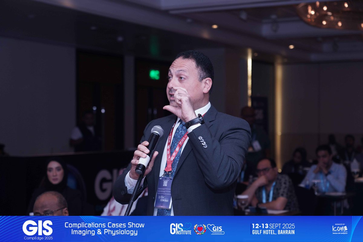 GisGulf's tweet image. From Bahrain, Day 2 of GIS CompEdge 2025 continues with remarkable attendance, engaging debates and sessions shaping the future of interventional cardiology.

#GISCompEdge2025 #casescomplications #imaging #physiology #cardiology #MedicalConference