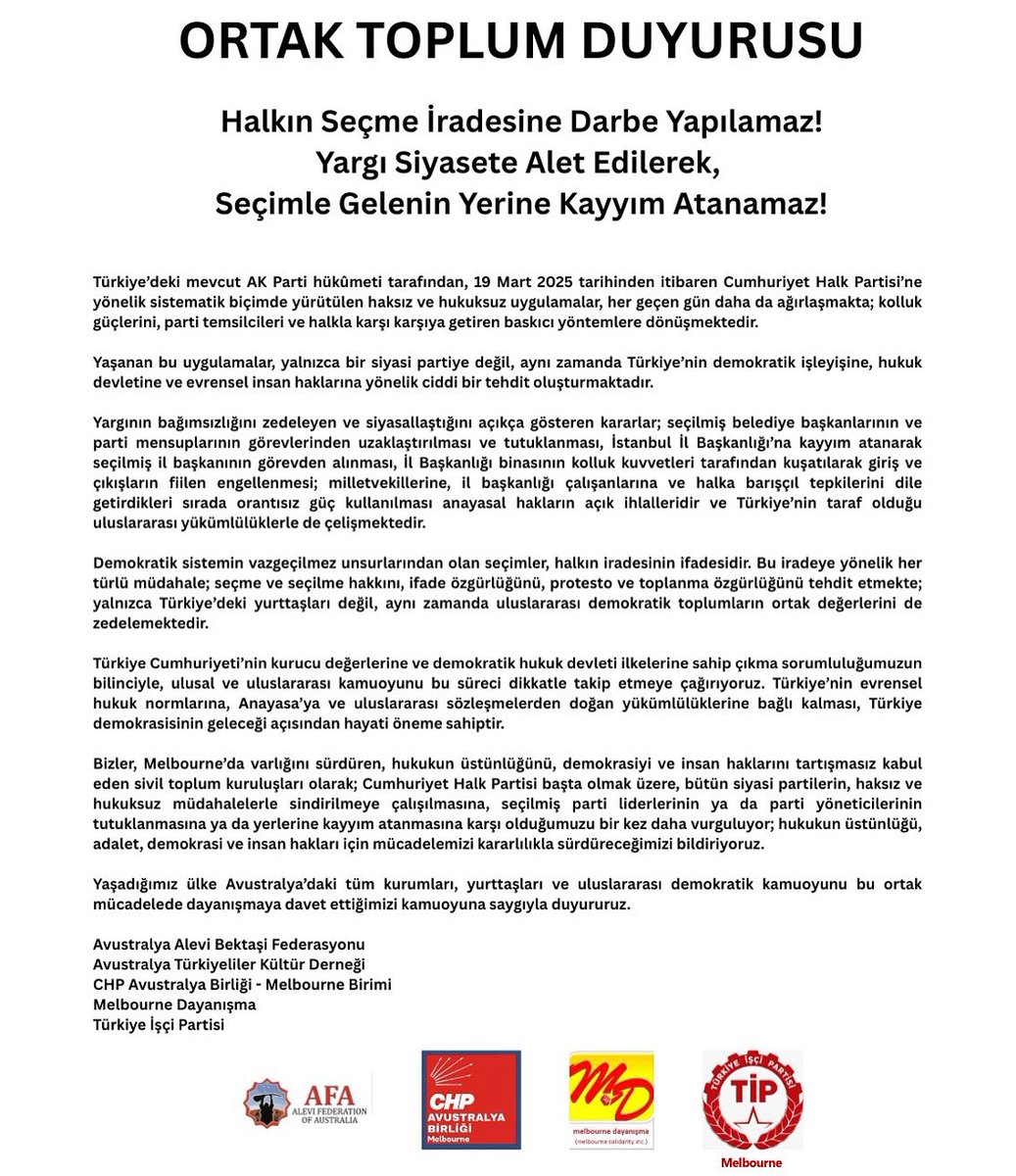 Halkın seçme iradesine darbe yapılamaz!