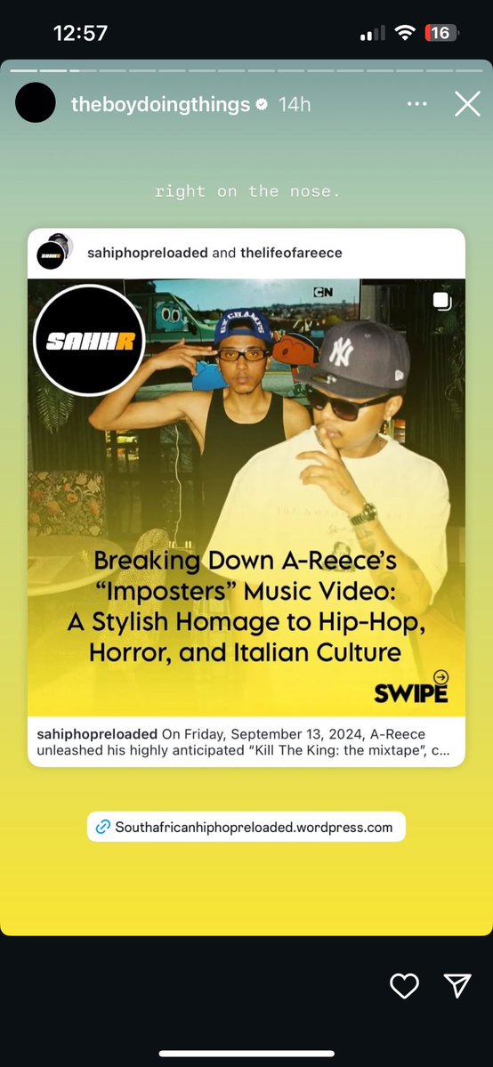 SA Hip-Hop Reloaded (@sahhreloaded) on Twitter photo happy “Kill The King: the mixtape” day 1️⃣🎈
“…for those who slumbered” - <a href="/reece_youngking/">A-REECE.</a>
check out our article on the “imposters” music video featuring <a href="/KAY_DENCE6/">KID KAYDENCE</a> & <a href="/mjsmtc/">MICHAEL TUOHY</a> below, written by our film fanatic <a href="/mslulamankosi/">Lulama Nkosi</a> 🤩
📖👉🏾 wp.me/peqEvO-K1 happy “Kill The King: the mixtape” day 1️⃣🎈
“…for those who slumbered” - <a href="/reece_youngking/">A-REECE.</a>
check out our article on the “imposters” music video featuring <a href="/KAY_DENCE6/">KID KAYDENCE</a> & <a href="/mjsmtc/">MICHAEL TUOHY</a> below, written by our film fanatic <a href="/mslulamankosi/">Lulama Nkosi</a> 🤩
📖👉🏾 wp.me/peqEvO-K1