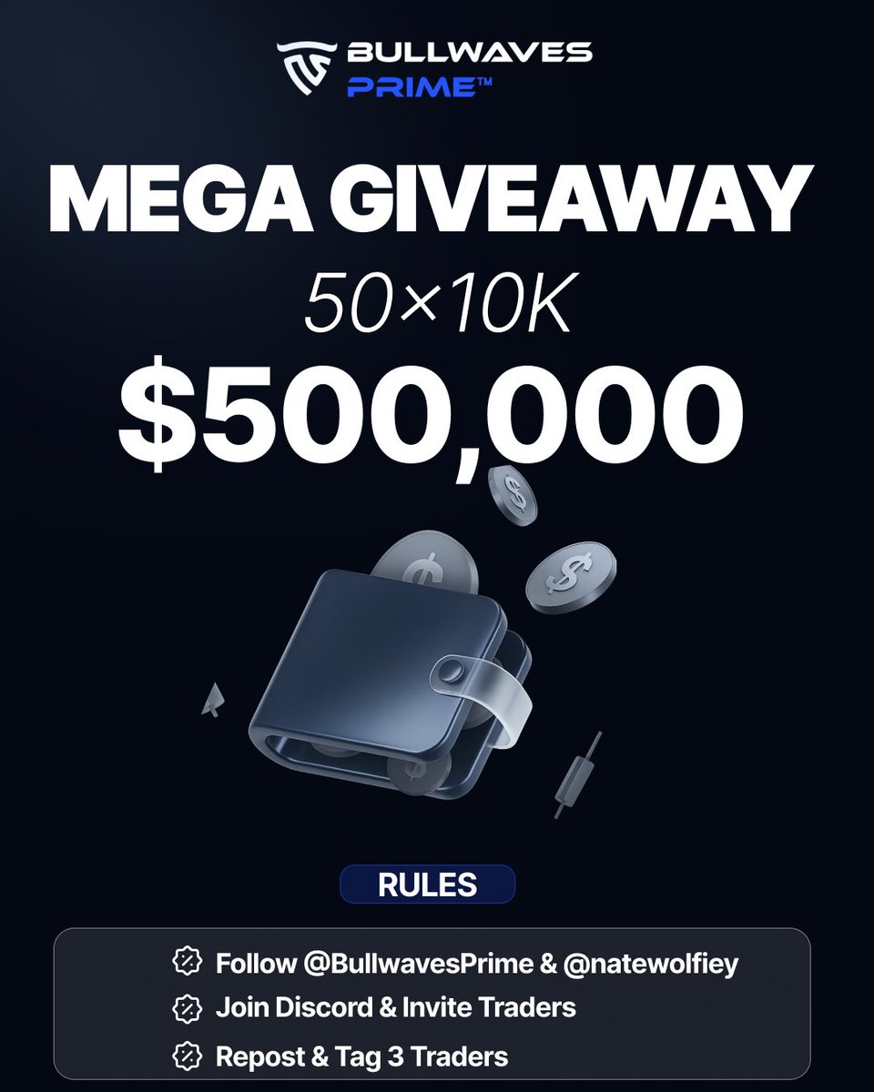 Guaranteed Mega Giveaway worth $500,000 as 50x10k

✅ Follow
 @bullwavesprime
 <a href="/natewolfiey/">Nate Wolfie</a>
 @investingcom101
<a href="/protrader001_/">Minister</a>

🔁 Repost This 
👥 Mention 3 Traders

📲 Join Discord: discord.gg/zeHPEvyBEH

👏 Invite Traders To Discord

Note : Trader with 50 invites will win $10k