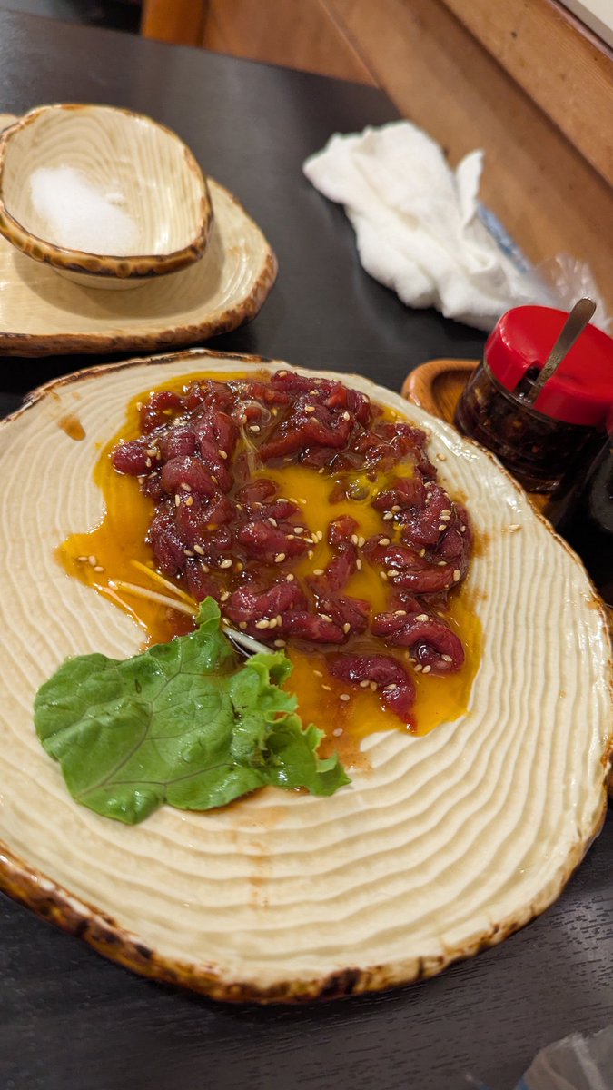 imp_f_0113's tweet photo. んんんんんますぎ！！！(ユッケの黄身壊された) https://t.co/GmKlerC7UT