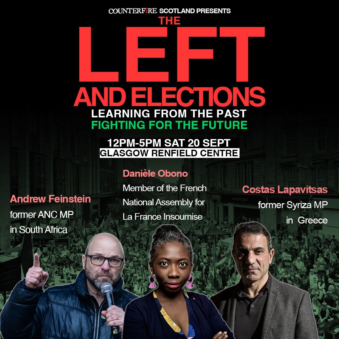 📢Sat 20 Sept 12-5pm

📕From Syriza To Corbynism: What Are The Key Lessons For A New Left Party In An Era Of Crises?

Scottish Questions: Independence, The SNP And Devolution 

Socialists and Elections: What Kind Of Organisation Do We Need? 

Register free eventbrite.com/e/the-left-and…