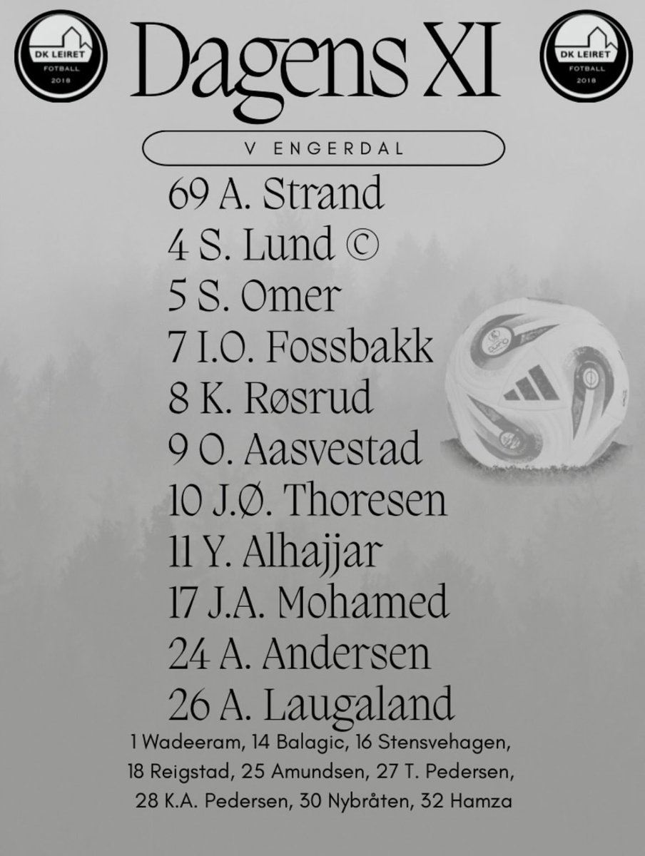 Full tropp med 20 mann på vei til Engerdal og her er dagens lag!🖤🤍🍂