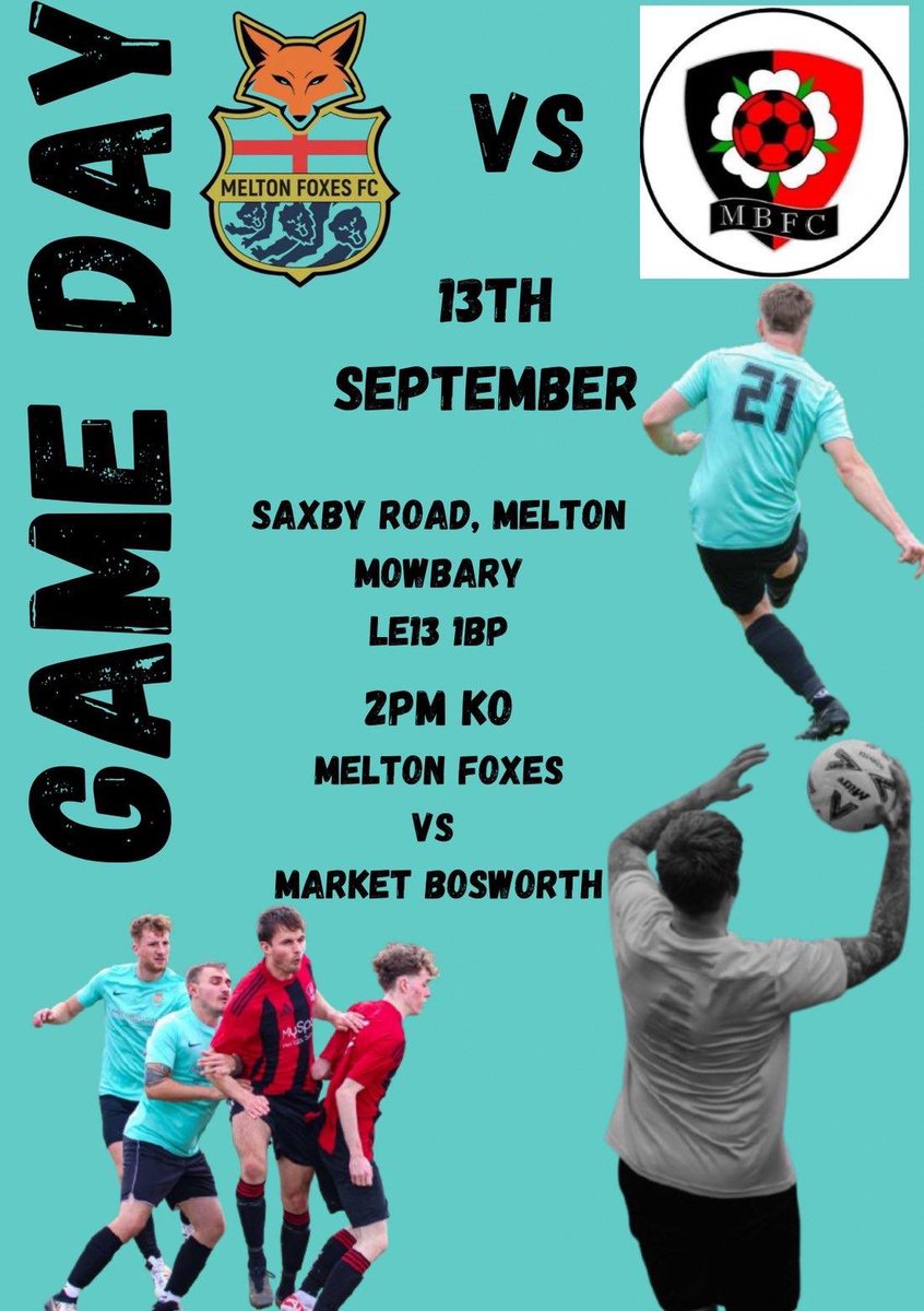 Melton Foxes Seniors (@mffc_seniors) on Twitter photo Looking to build on our opening day victory! #UTF π¦
ποΈ All England Ground, LE13 1BP
β° 2pm KO
π <a href="/LeicsCFL/">LCFL Sponsored by Uptonsteel</a> Division 1 Looking to build on our opening day victory! #UTF π¦
ποΈ All England Ground, LE13 1BP
β° 2pm KO
π <a href="/LeicsCFL/">LCFL Sponsored by Uptonsteel</a> Division 1