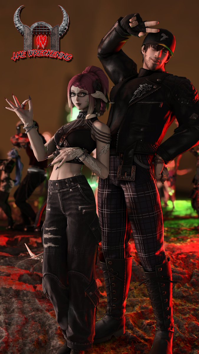 khalvollbart's tweet photo. @StormiHarlows thanks for an amazing night at The Wreckening! gpose by Shin, had an amazing time! 

#ffxiv #ffxivgpose https://t.co/M8KCrUejDj