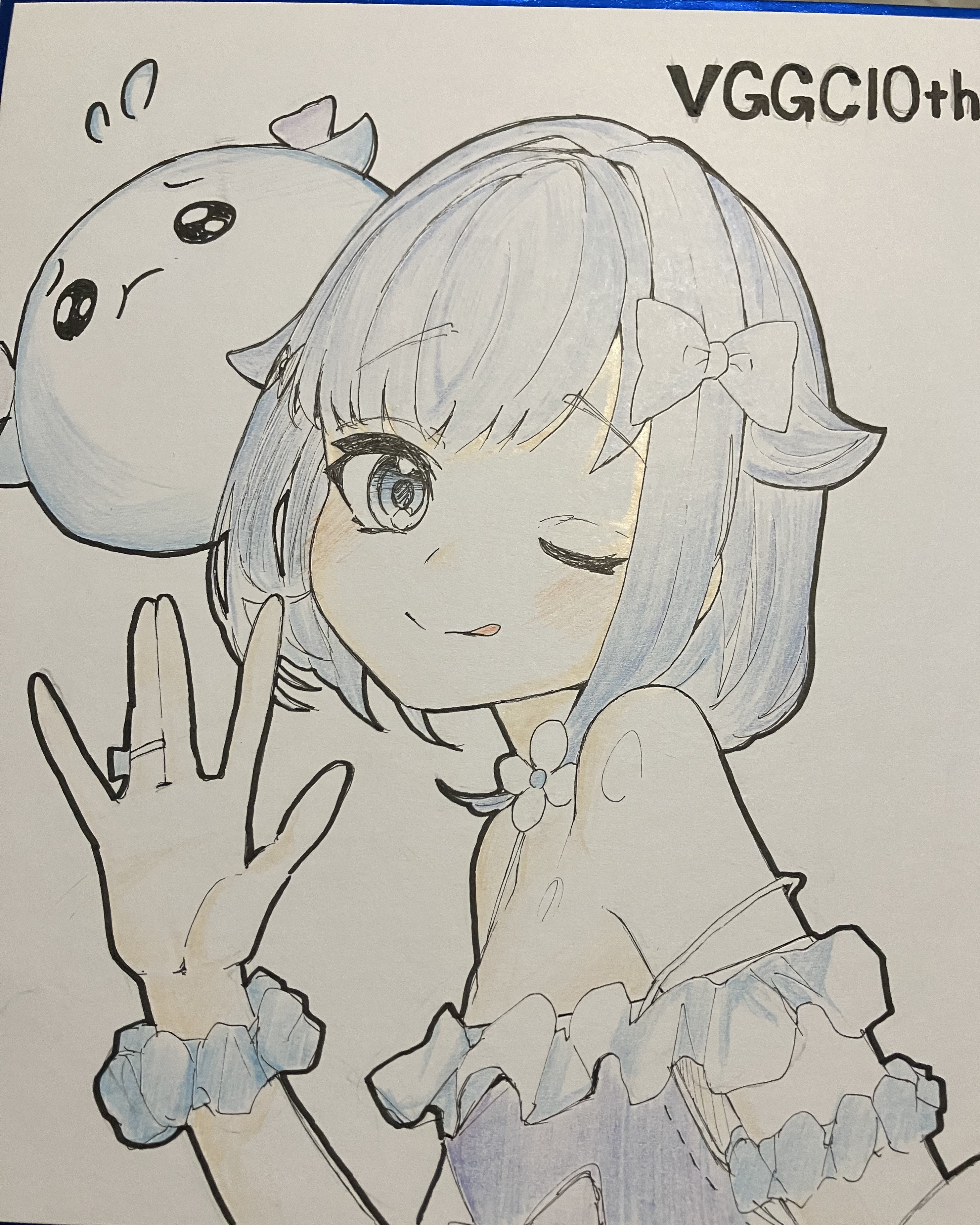 【じゅん❗️】快晴堂　うしろポケ水玉ワンピース 2025 快晴堂 後ろポケ水玉ワンピース Girl's インディゴサッカー