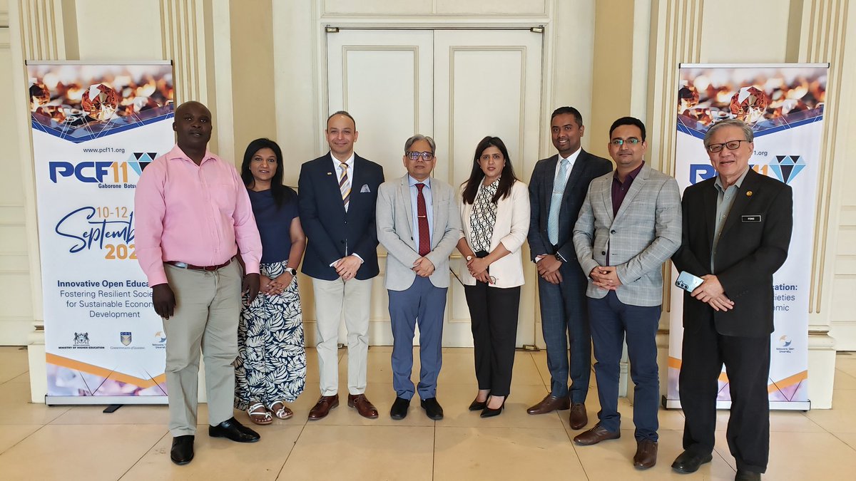 #pcf11bw PCF11 successfully held in Gaborone (Sept 10-12). Activities: pre-conference case study workshop, workshop on TEL benchmarking, panel on digital education, citation for COL Fellow Award, video recording on #OER and AI, and meeting many old and new friends. <a href="/COL4D/">COL</a>