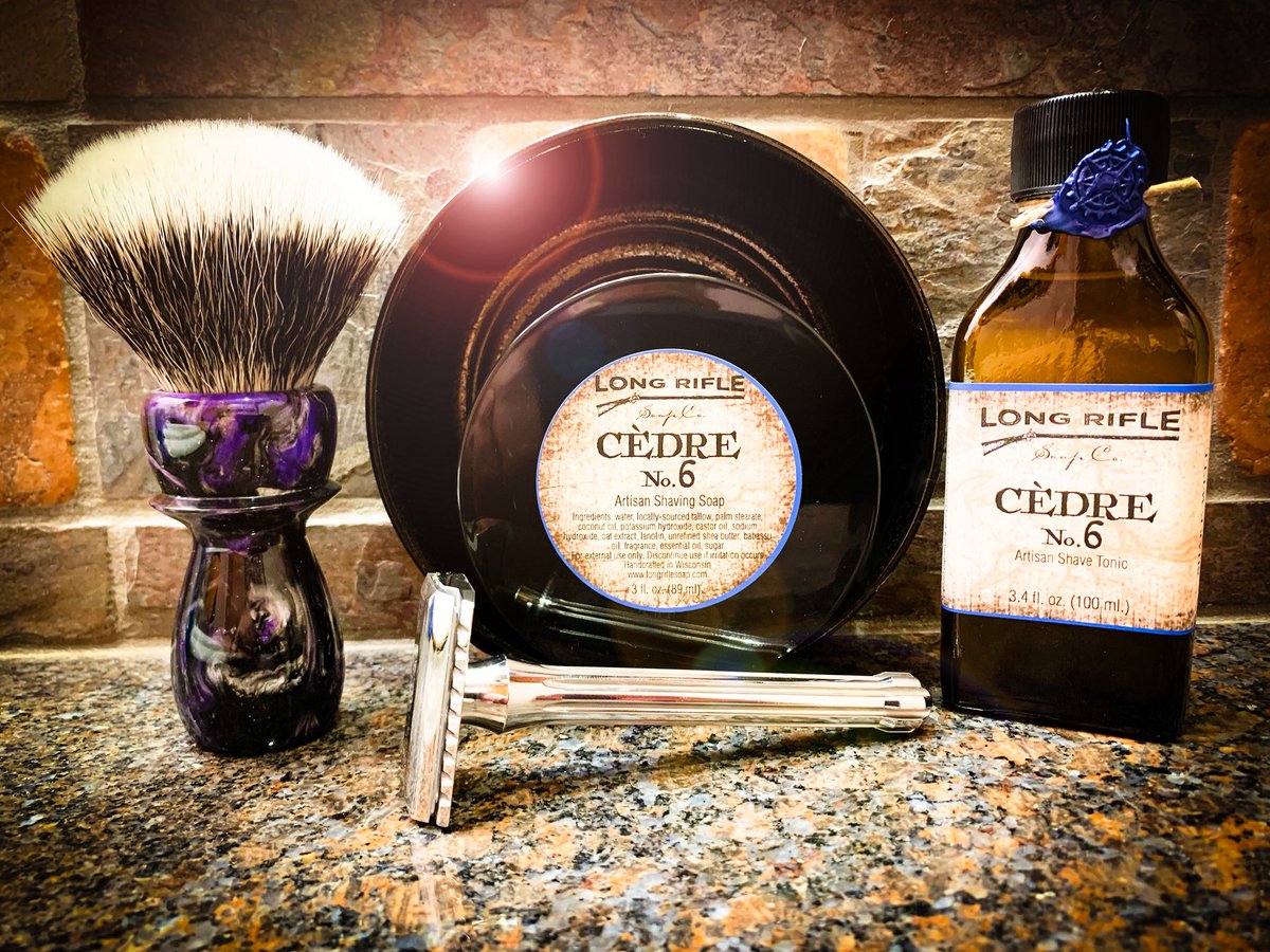SOTD Blackland Blackbird 
Long Rifle Soap Co. - Cedre No. 6
Captain’s Choice Gunmetal Bowl 
TurningzbyTanz 28mm G5C 
Video on my YouTube channel Dougie’s Shavin
@blacklandrazors 
@longriflesoap 
@captainschoiceproducts 
@turningzbytanz
