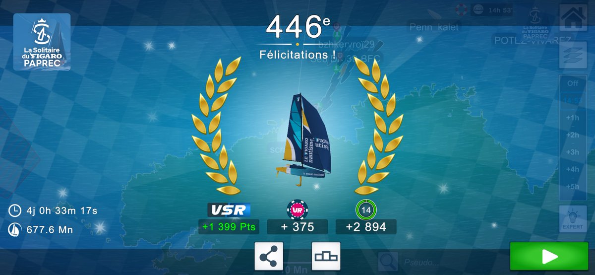 Une très belle course du #challengepdd sur la <a href="/LaSolitaire56e/">La Solitaire du Figaro Paprec</a> étape 1. Une 28e place PDD obtenue après avoir été dépassé par les bateaux équipés de la trinquette… Bravo aux organisateurs! 
 <a href="/FigaroNautisme/">Le Figaro Nautisme</a> <a href="/TeamBFC_VRO/">Team Bourgogne-Franche-Comté</a> <a href="/VirtualRegatta/">Virtual Regatta</a>