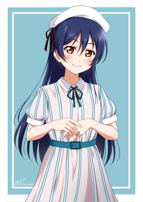 海未ちゃん描きました! おでかけLLDのやつ