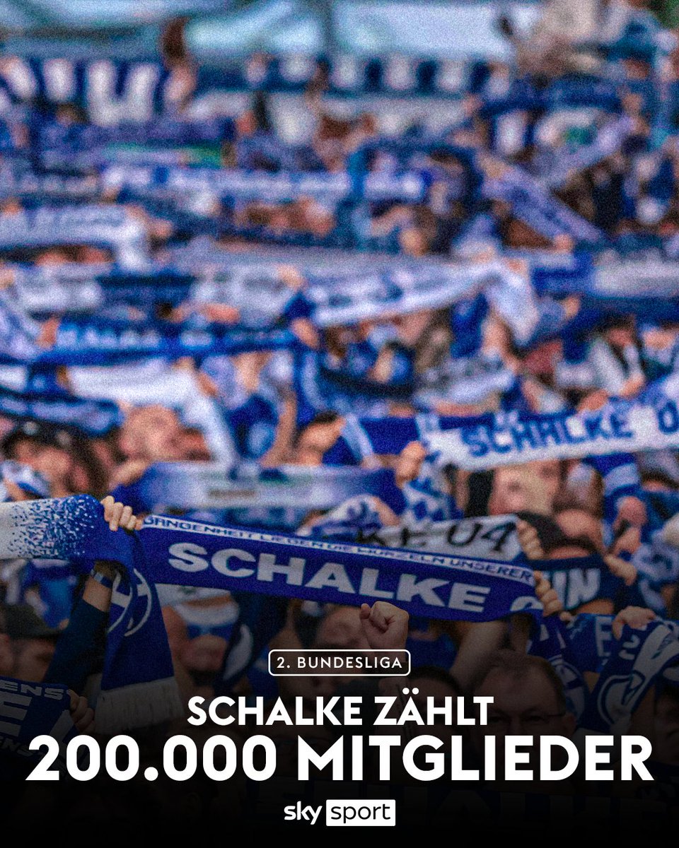 Ein historischer Meilenstein für S04! 🔥🔵

↪️  Mit dem Erreichen des neuen Meilensteins zählt der S04 zu den sechs mitgliederstärksten Sportvereinen der Welt. Deutschlandweit belegt Königsblau Platz drei. 

#Sky2Bundesliga #Schalke #S04