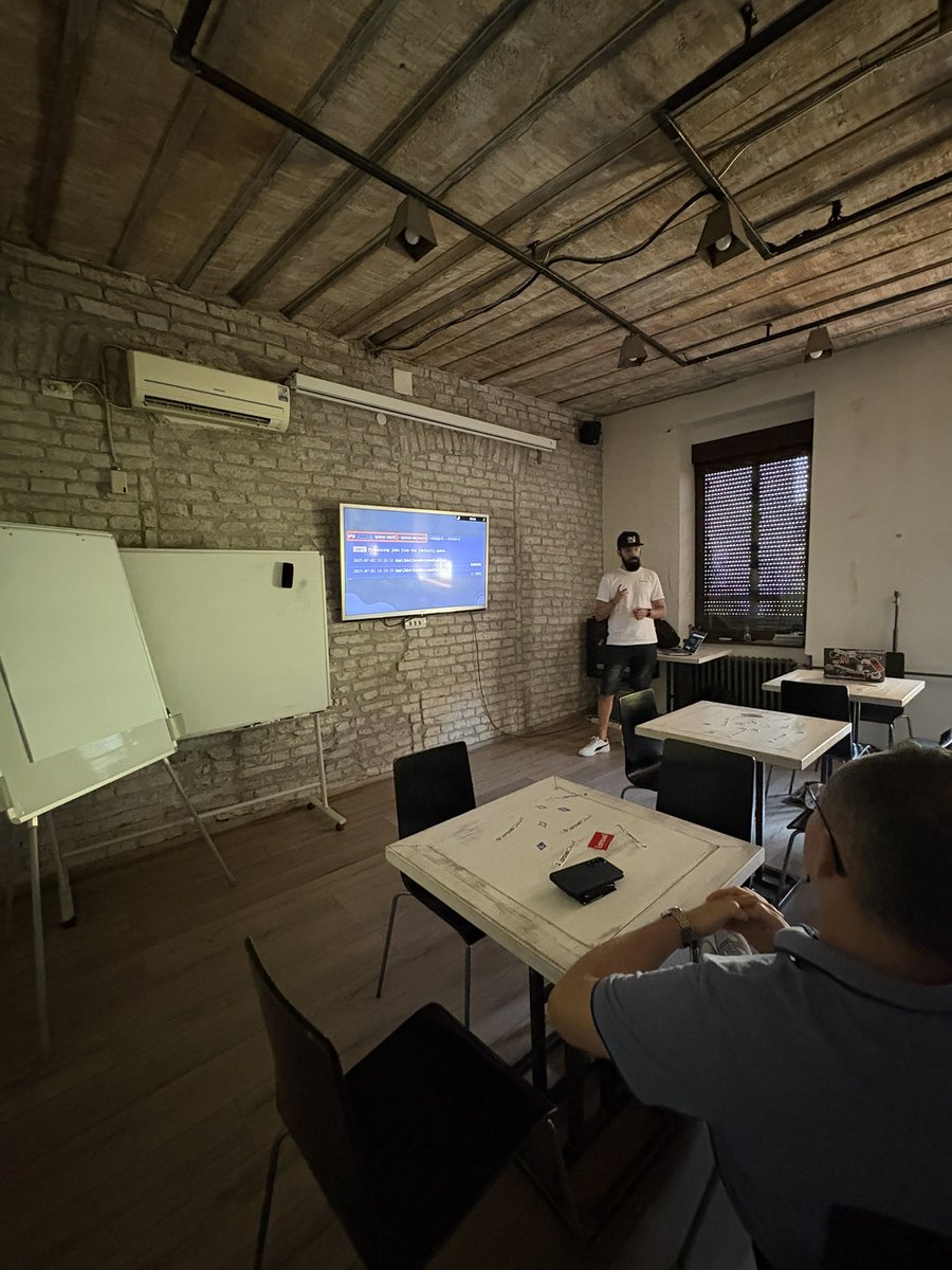 CodingWisely's tweet image. @harrisrafto is talking about Queues on @laravelsrbija to @laravelphp developers