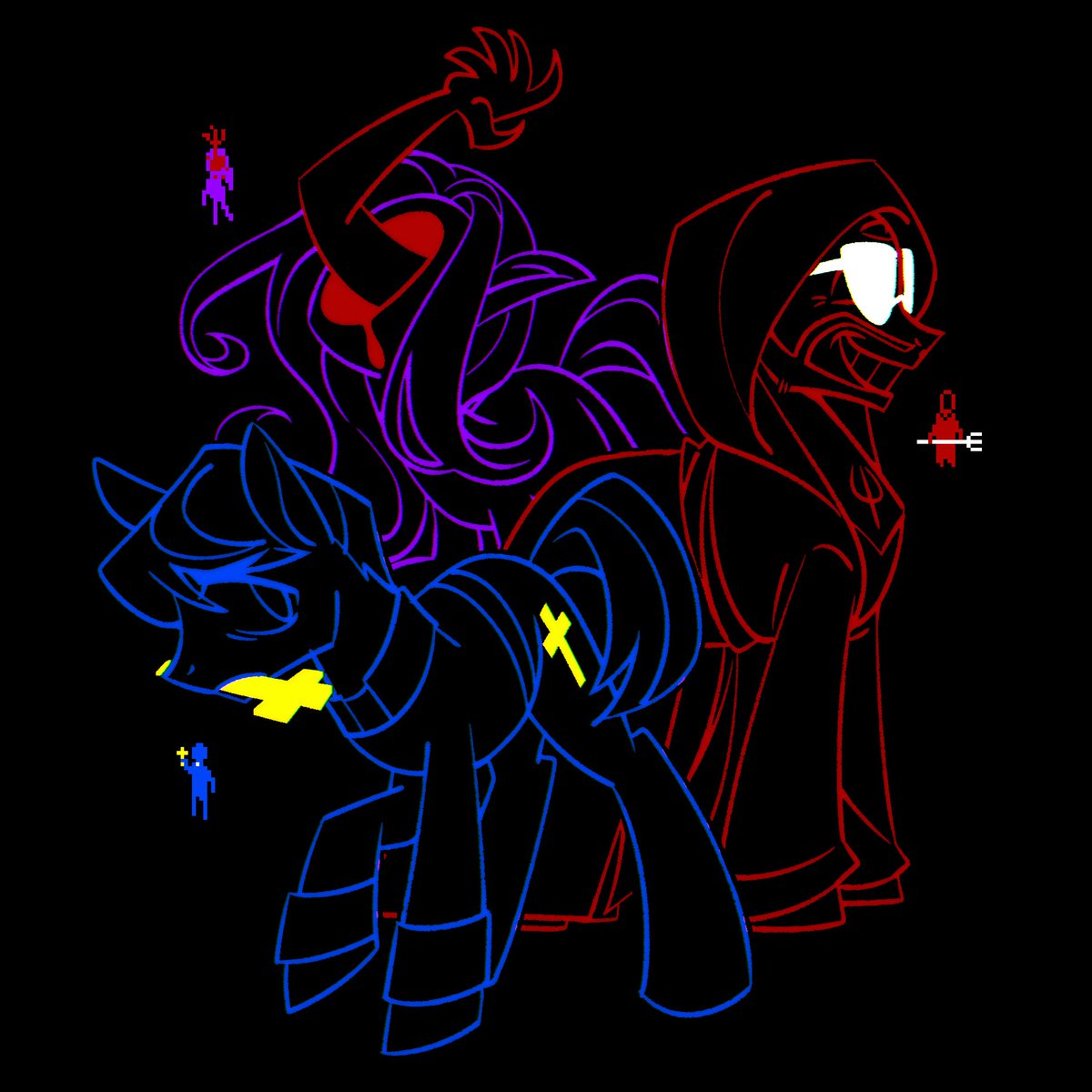 「i will seriously draw anything as a pony」|apollo 🍎のイラスト