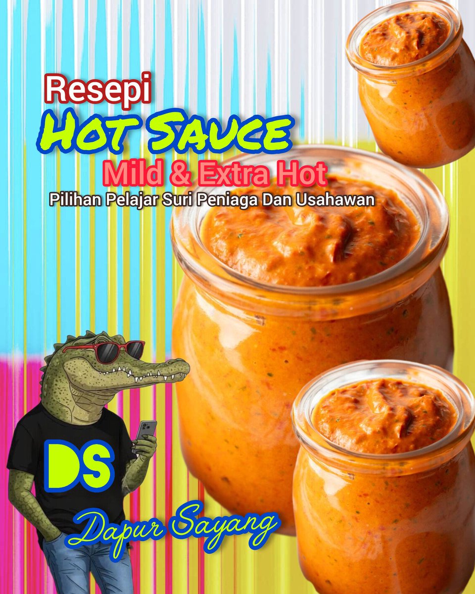 CedokArts's tweet image. Peminat hot sauce jangan lepaskan peluang dapatkan &quot; Resepi Hot Sauce Mild &amp;amp; Extra 🔥&quot; Pasti terangkat enak dinikmati dengan Pelbagai hidangan berasaskan ayam,daging,ikan &amp;amp; juga makanan laut . QR RM60 &amp;amp; DM Tq #ds #resepi #hotsauce