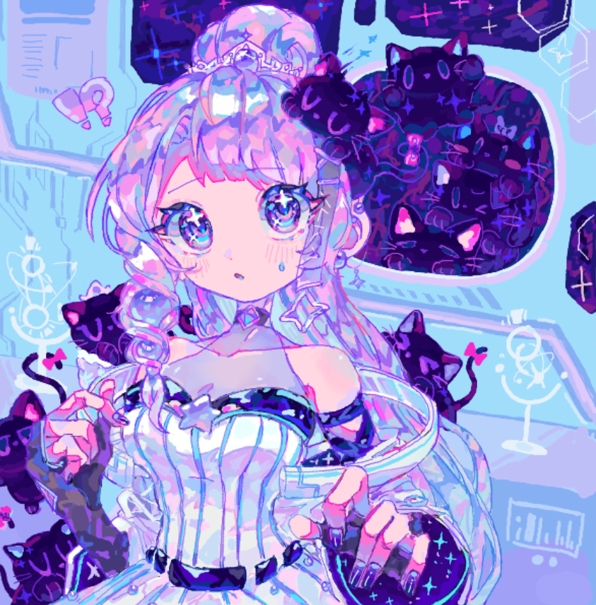 #Spectre_Specter #天体擬人化
絵チャで描いた宇宙猫の群れとスピカ