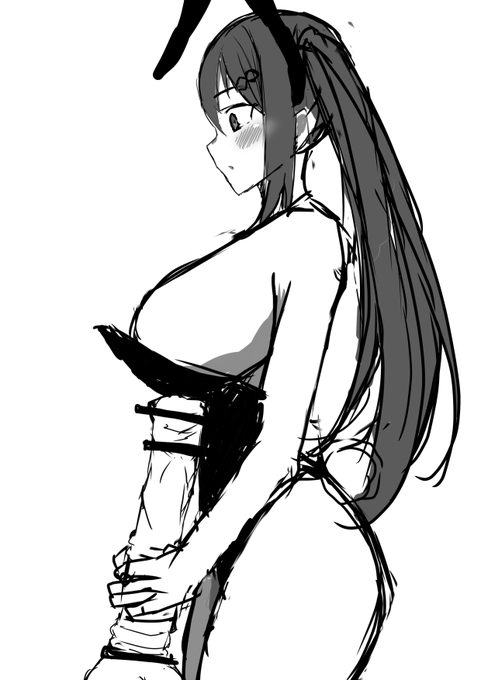 バニーガール+長物 