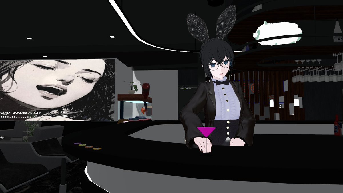 zannenbijin's tweet image. 会員制高級ラウンジにて #onyx_3d