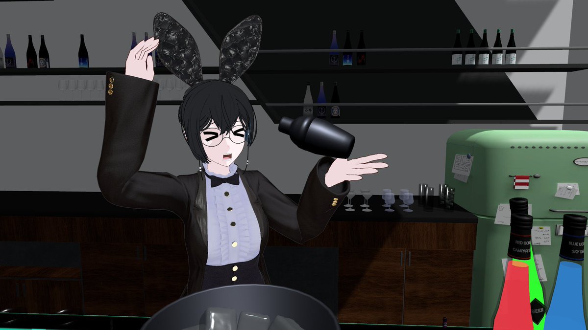 zannenbijin's tweet image. 会員制高級ラウンジにて #onyx_3d