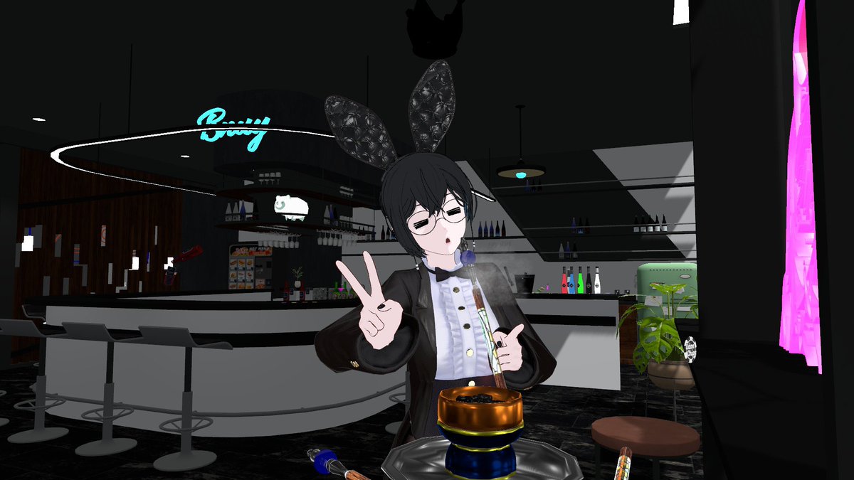 zannenbijin's tweet image. 会員制高級ラウンジにて #onyx_3d