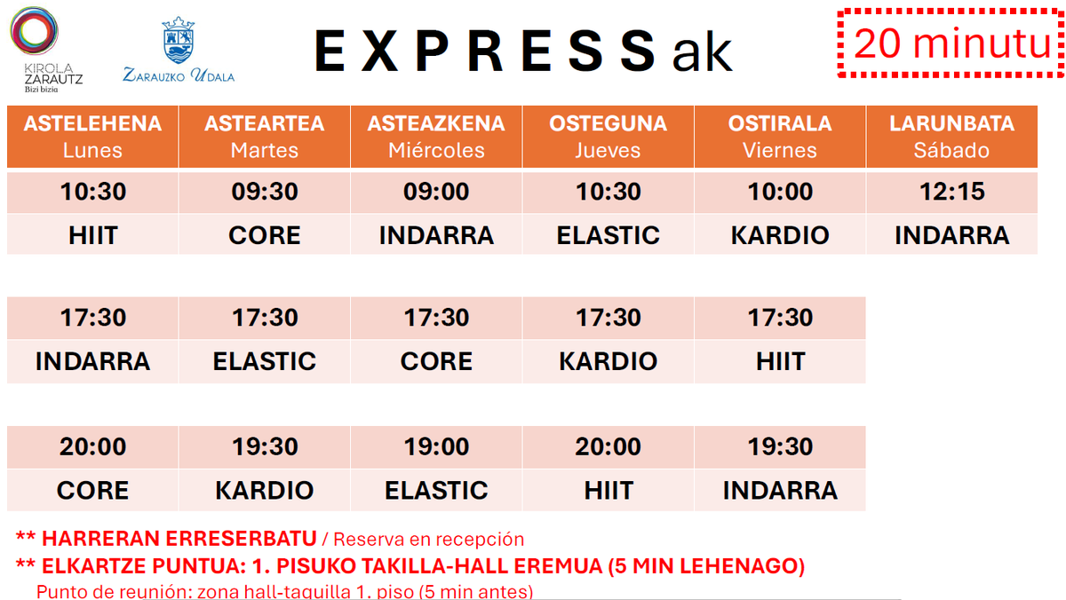 ARITZBATALDEKO BAZKIDEEK...

Fitness entrenamenduak, expressak, spinning birtuala, errehabilitazio makinak uretan... Probatu al dituzu? 

Entrenamientos fitness, express, spinning virtual y maquinas en el agua para rehabilitar. Has probado?

943.00.51.23

Gu prest, ZU?🤸‍♀️🤸‍♂️
